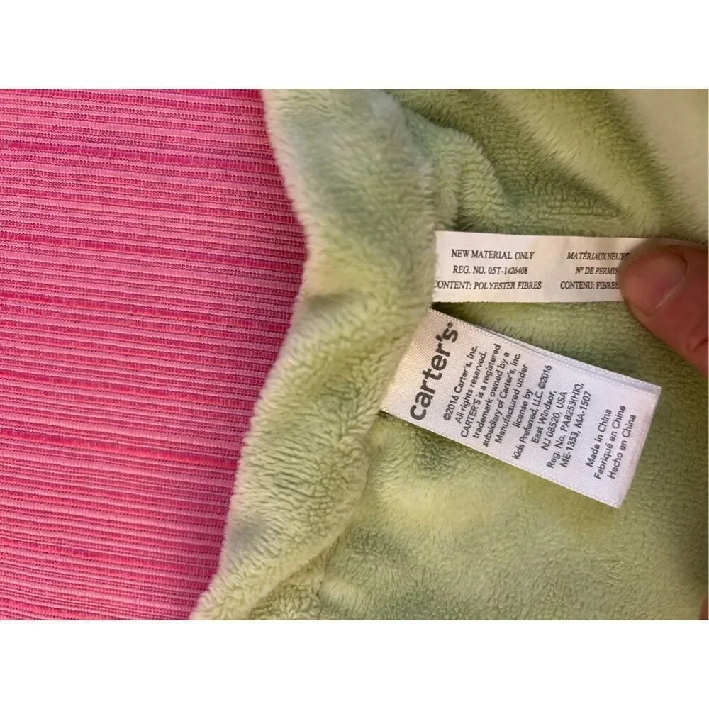 Carters elephant blanket blue‎ green 2016 replacement 13x13